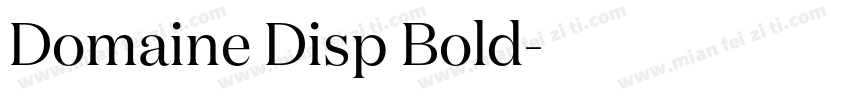 Domaine Disp Bold字体转换